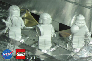 Les figurines Lego avant leur départ vers Jupiter Les figurines Lego avant leur départ vers Jupiter