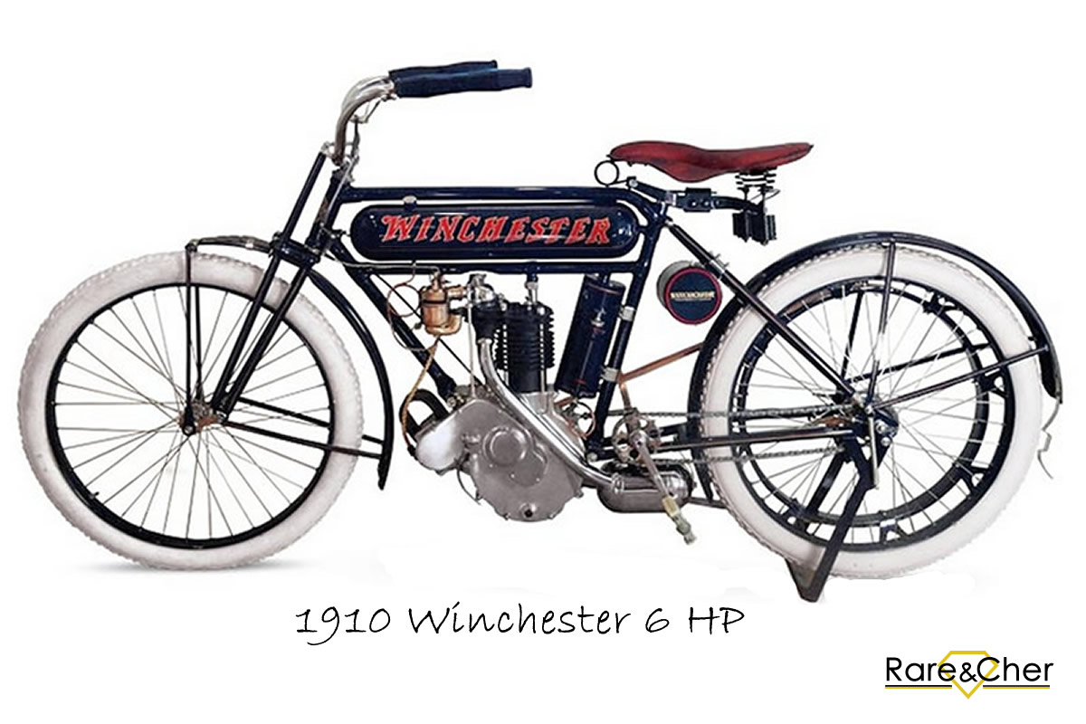 La moto Winchester 6 HP modèle 1910 Moto Winchester 6 HP modèle 1910