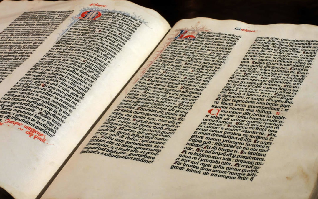 La bible de Gutenberg, premier livre imprimé